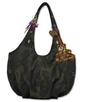 로즈 자가드 아일렛 백 [카키]