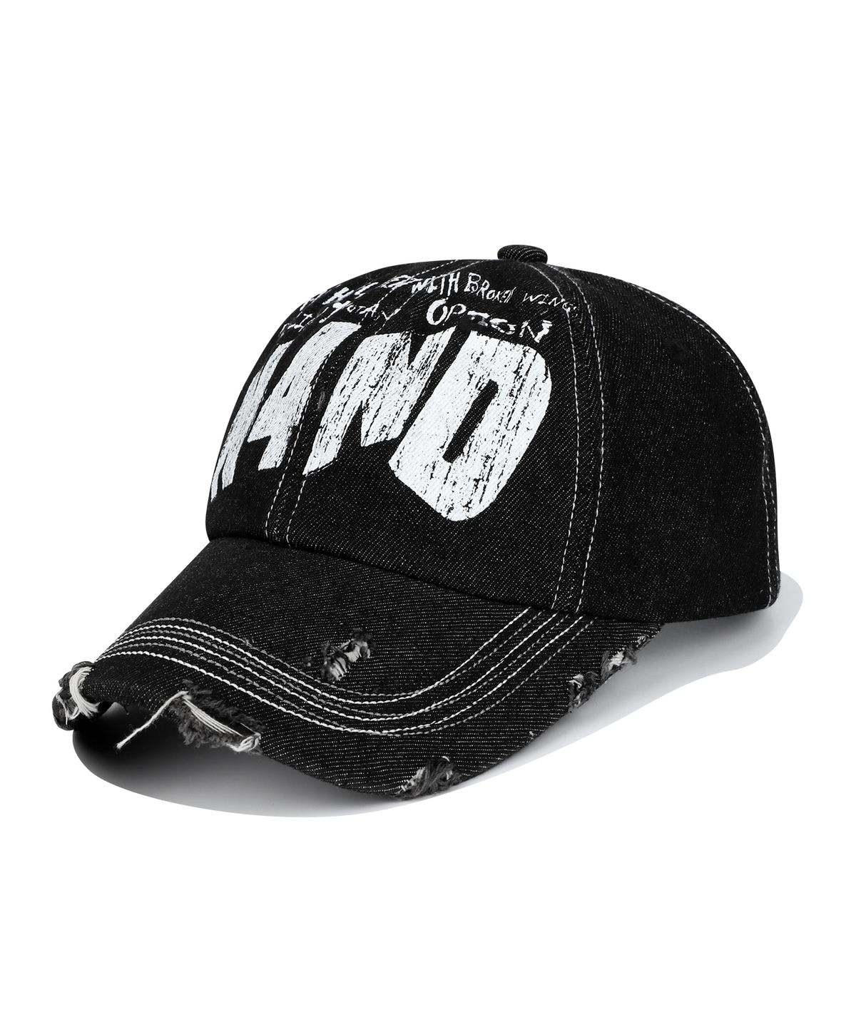 낫포너드(NOT4NERD) Broken Wings Denim Ball Cap - Black