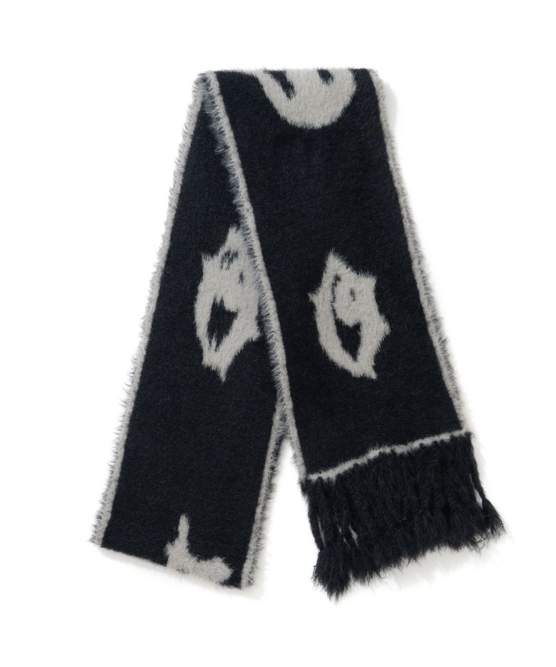 Abyss Eyes Mohair Muffler - Black