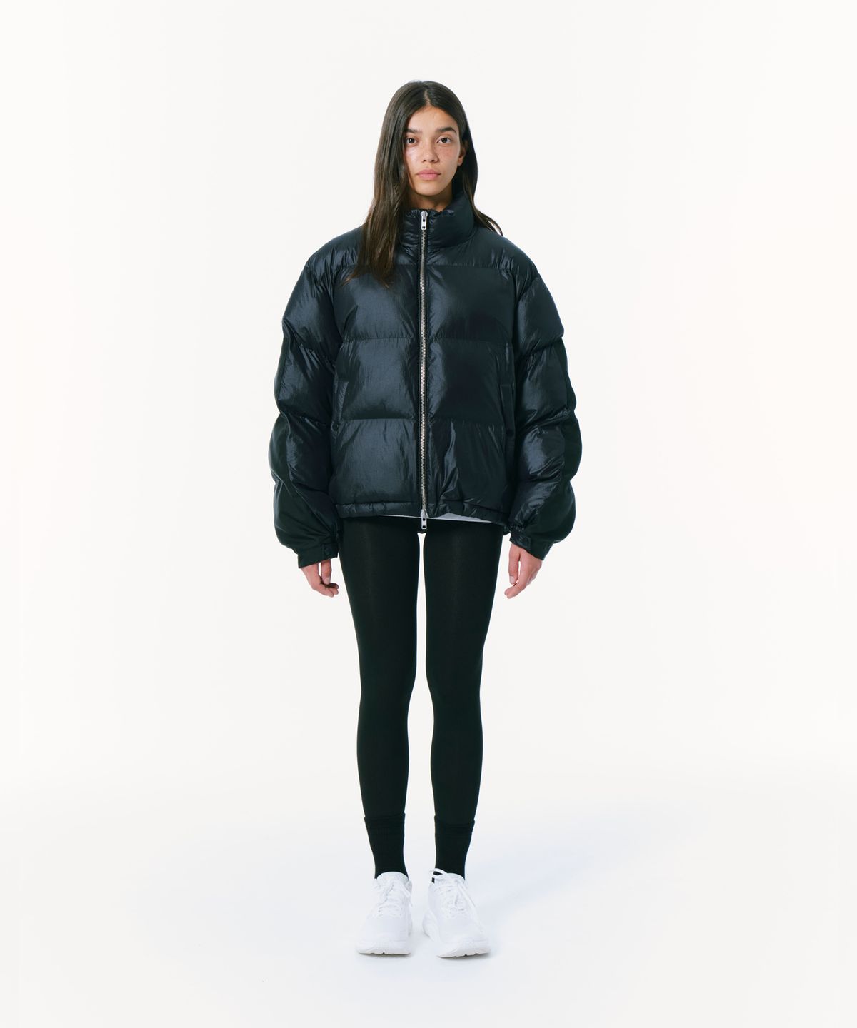 밀라코드(MILACODE) Mixed Cordura Jacket (Premium Goose Down) Semi Over Fit (BLACK)