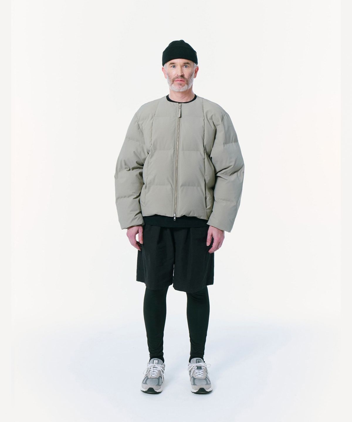 밀라코드(MILACODE) Oblique line Padding Jacket (3M Featherless) Over Fit (LIGHT GREEN)