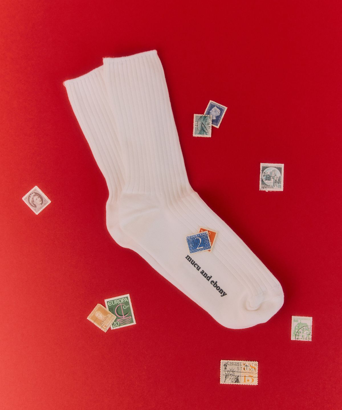 무쿠앤에보니(MUCU AND EBONY) Logo Knit Cotton Socks _ 3color