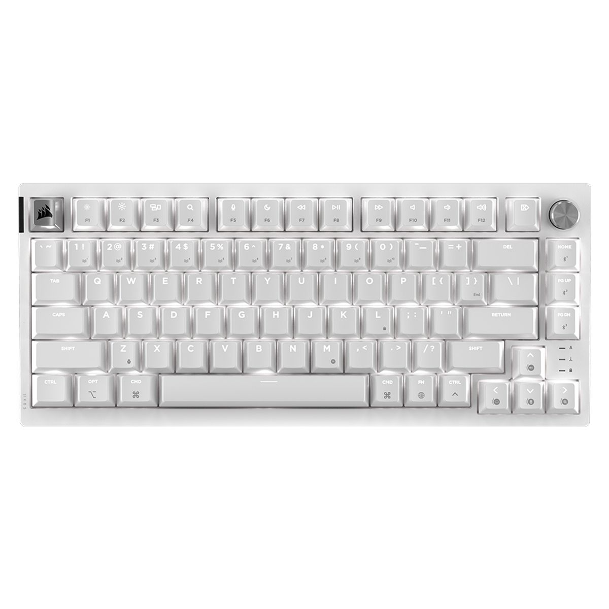 커세어(CORSAIR) K65 RGB PLUS 무선 핫스왑 게이밍 기계식 키보드 MAC 화이트 적축