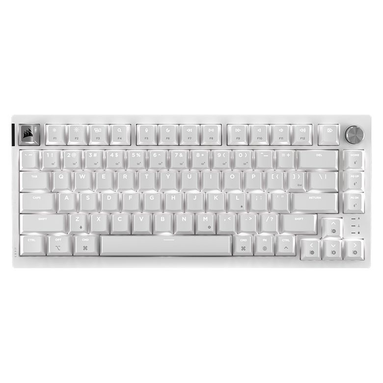 K65 RGB PLUS 무선 핫스왑 게이밍 기계식 키보드 MAC 화이트 적축