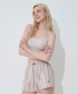 [6PACK] 여성 스트라이프&솔리드 면 트렁크