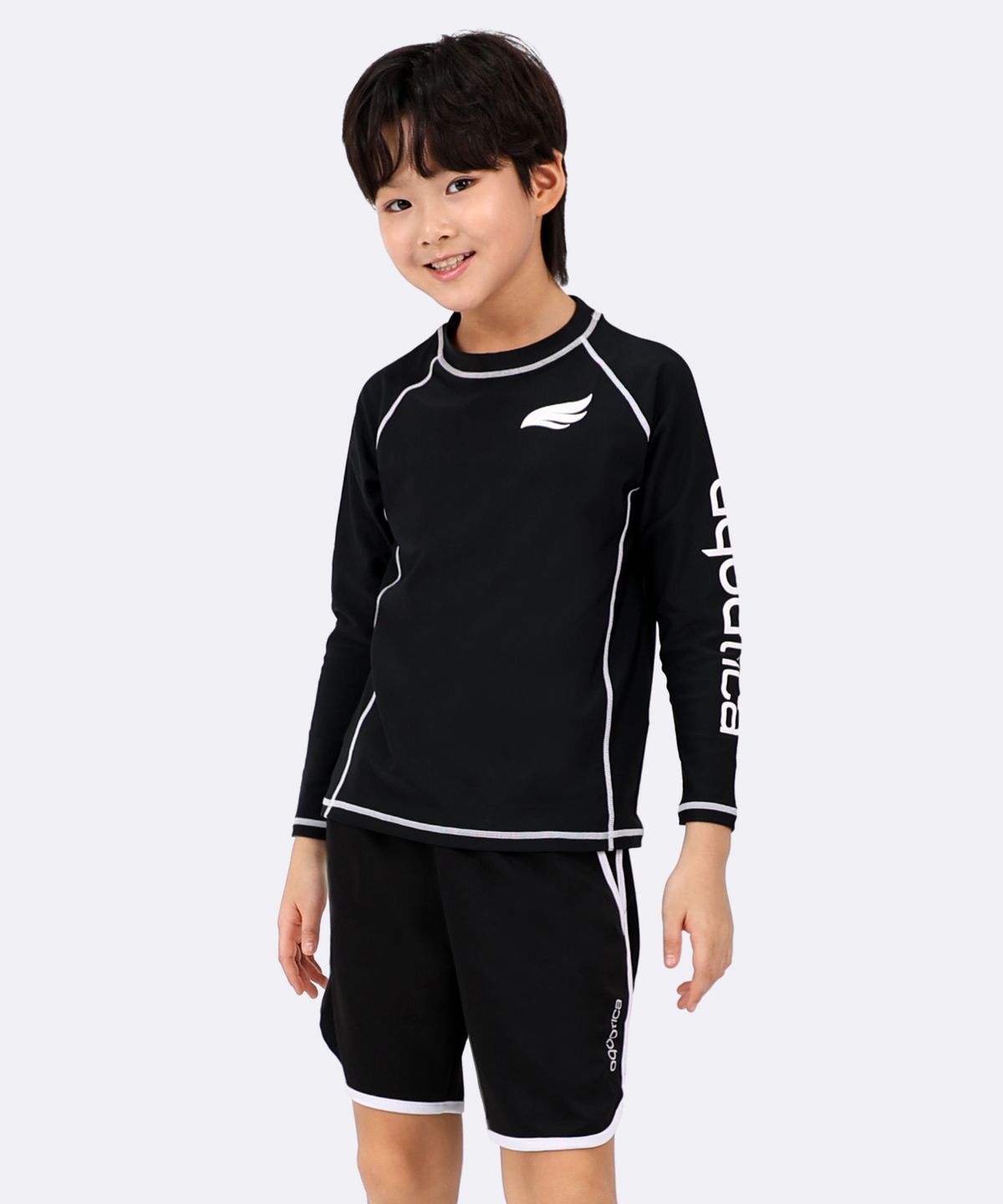 아쿠아티카(AQUATICA) 아동 래쉬가드 AQA351 트렁크반바지 2피스 일반용수경5종세트