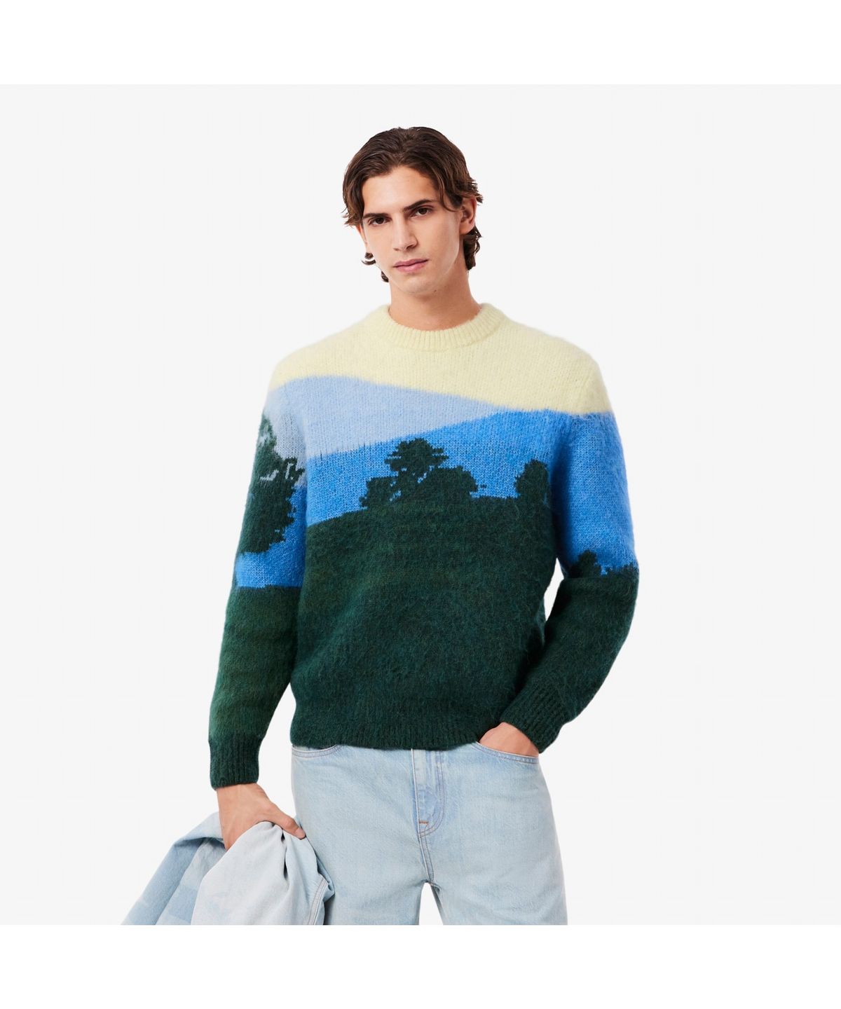 라코스테(LACOSTE) 남성 홀리데이 자카드 스웨터 AH5945-55N 9IK