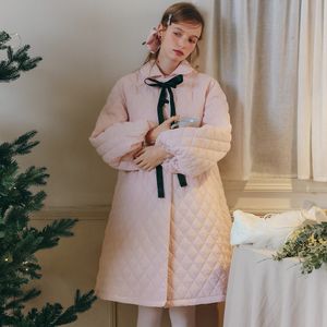 Cest_Ribbon quilted coat