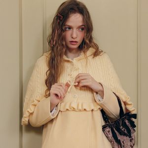 Cest_Hooded knit shawl