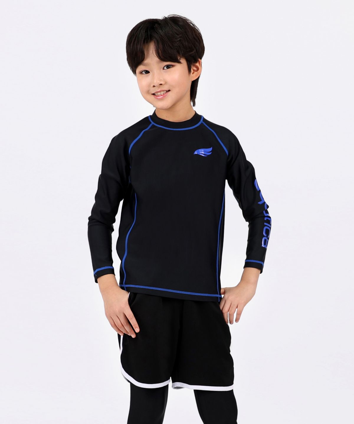 아쿠아티카(AQUATICA) 아동 래쉬가드 AQA352 트렁크+워터레깅스 3피스