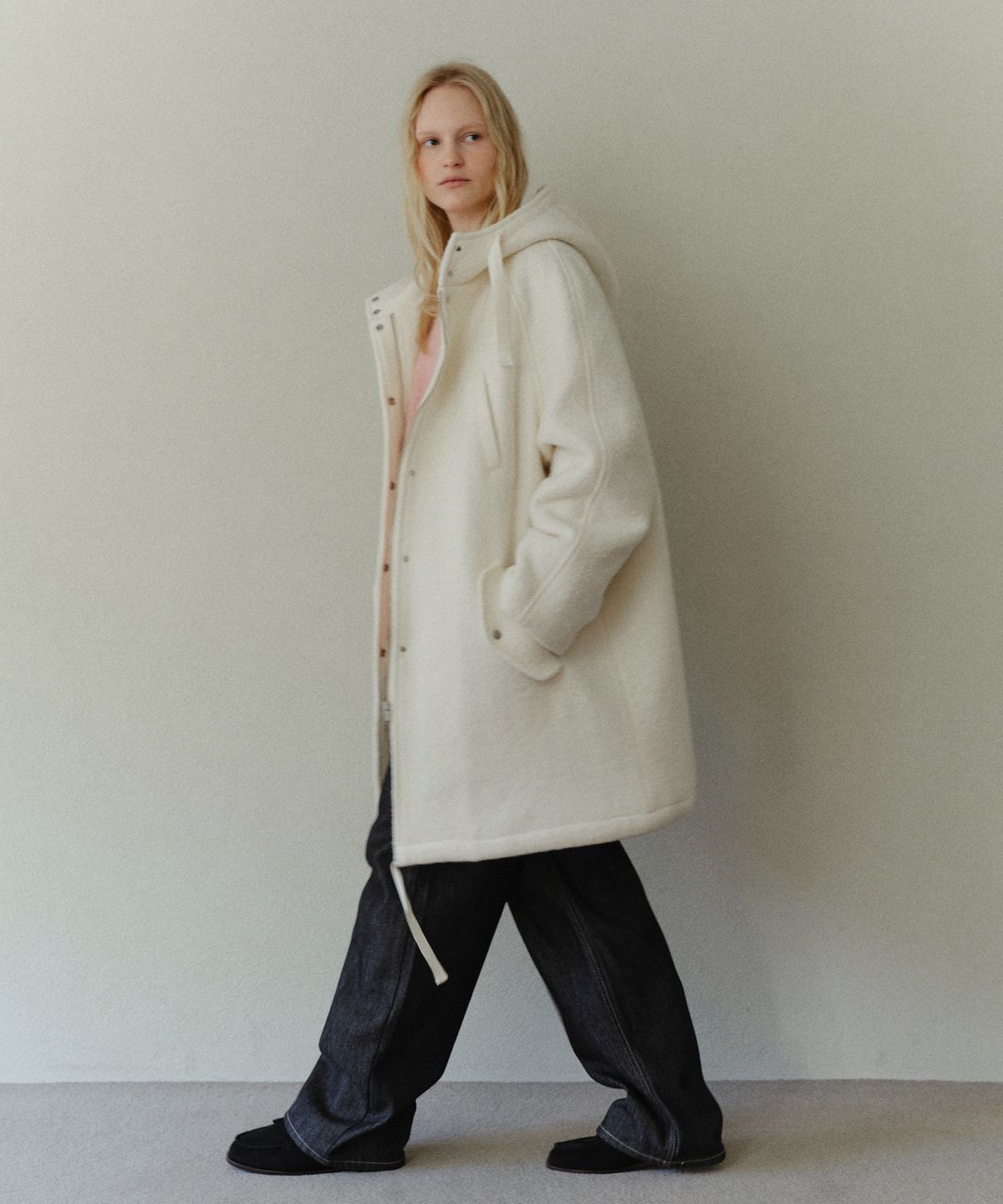 유라고(URAGO) Wool padded hood coat_Ivory