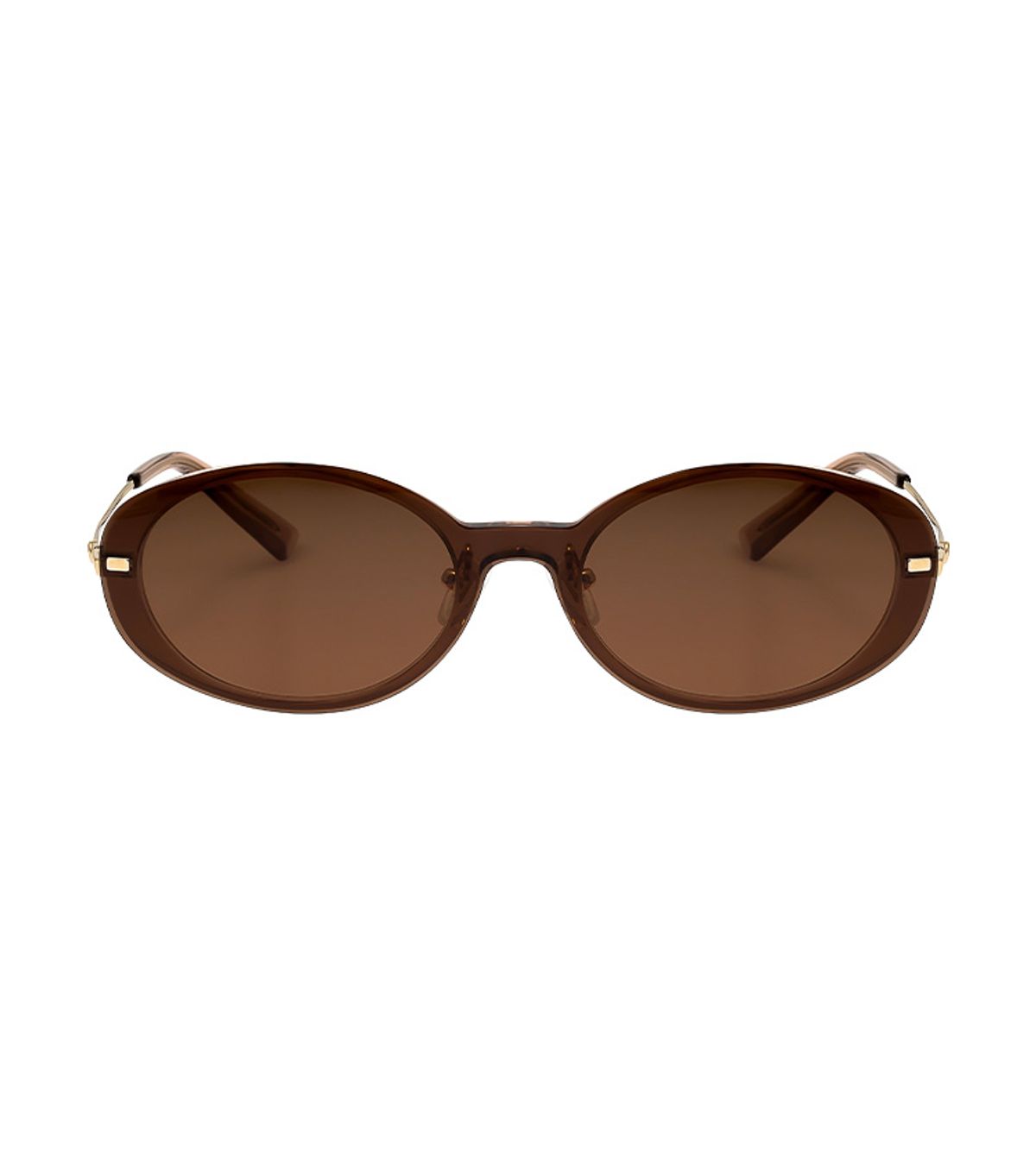 헌터 아이웨어(HUNTEREYEWEAR) [WOMAN] 라운드 콤비네이션 클립온 선글라스 - 브라운 HTB27