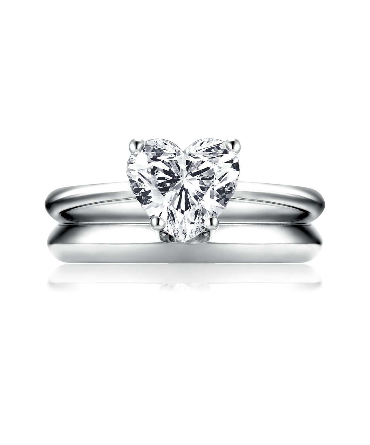 가이거주얼리(GEIGERJEWELRY) 파인 하트 레이어드 반지 2종 세트 GIBRWR005