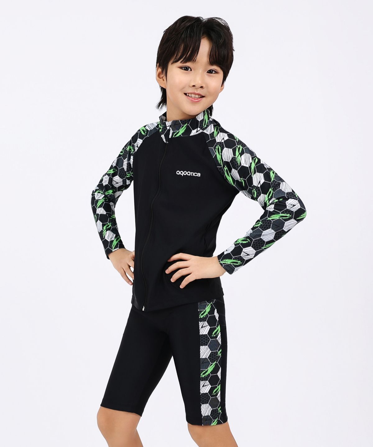 아쿠아티카(AQUATICA) 아동 래쉬가드 AQAJZP24003 스판수모3종세트