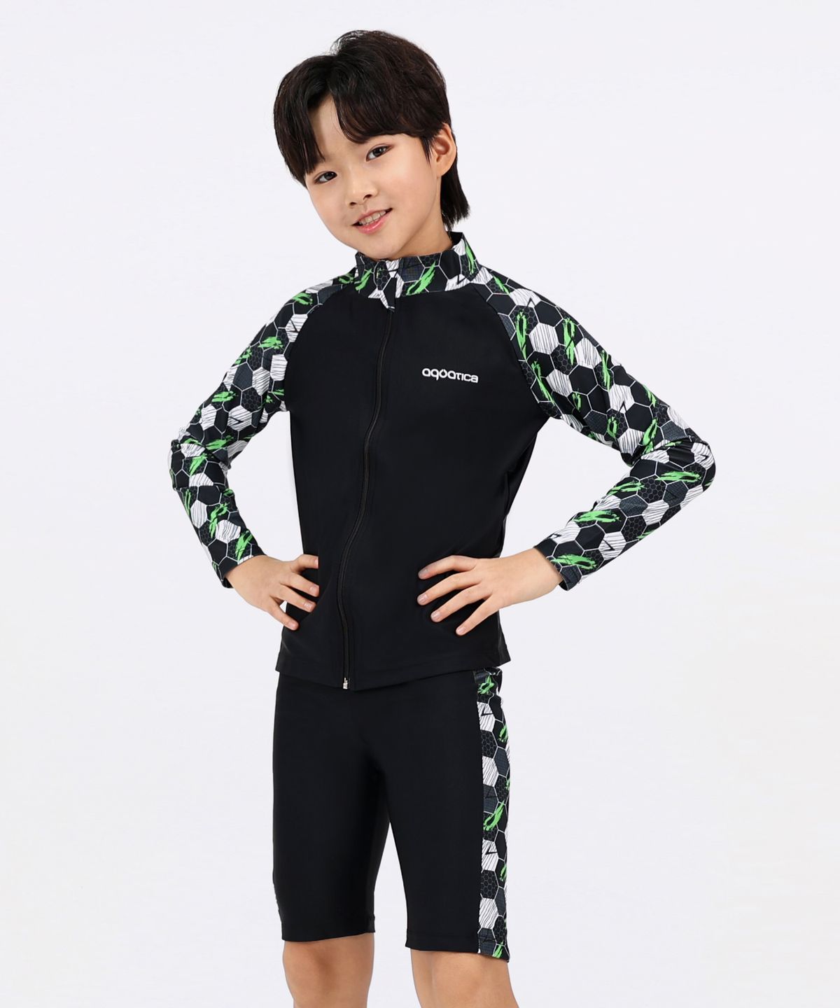 아쿠아티카(AQUATICA) 아동 래쉬가드 AQAJZP24003 선수용수경5종세트