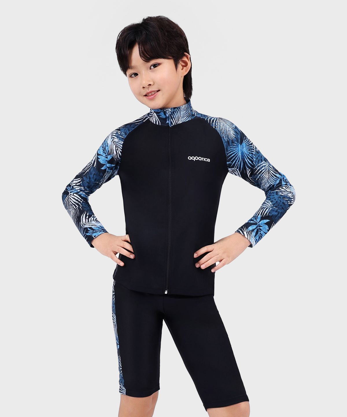아쿠아티카(AQUATICA) 아동 래쉬가드 AQAJZP24004 스판수모3종세트