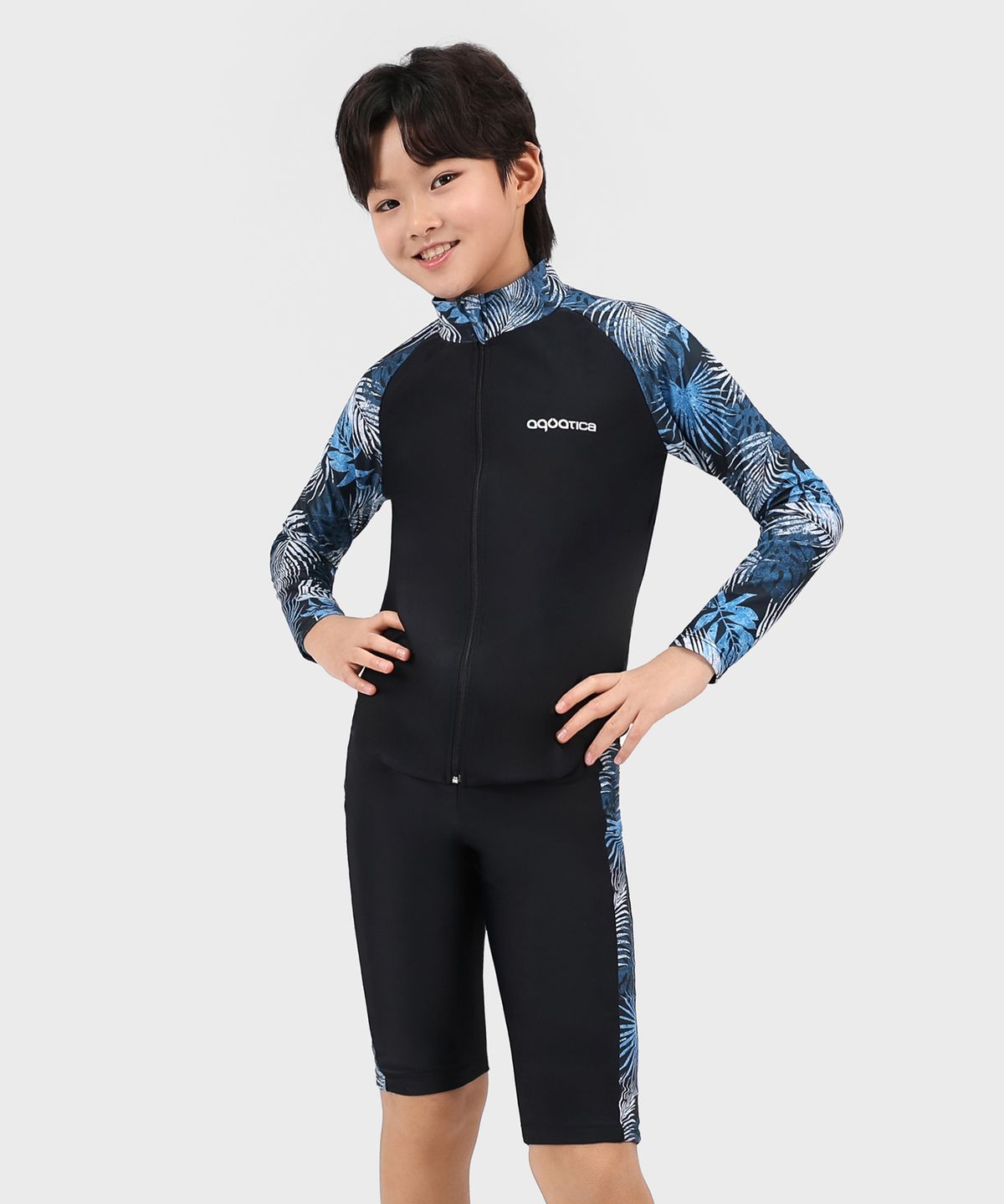 아쿠아티카(AQUATICA) 아동 래쉬가드 AQAJZP24004 선수용수경5종세트