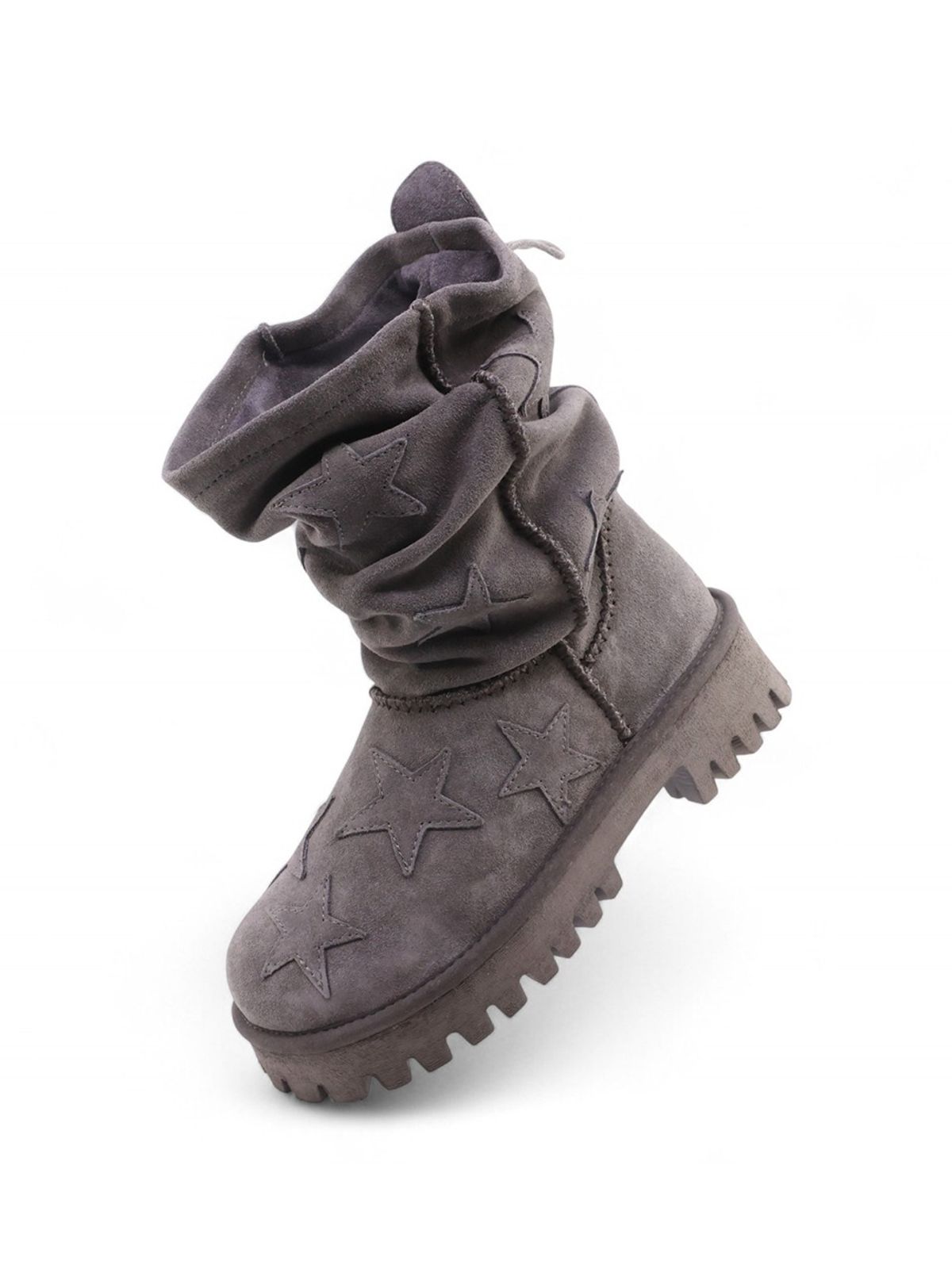 플리즈프로젝트(PLZPROJECT) [PLZPROJECT x YASE] NOVA SLOUCHY BOOTS, CHARCOAL