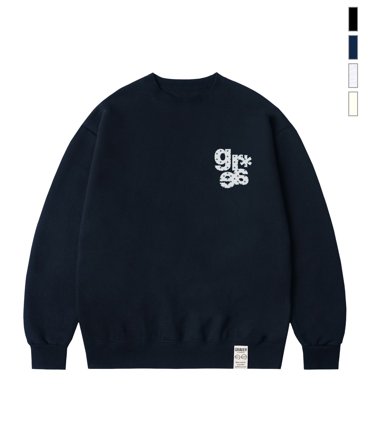 그레이버(GRAVER) [UNISEX]스몰 GRAE-S DOT 맨투맨_4color
