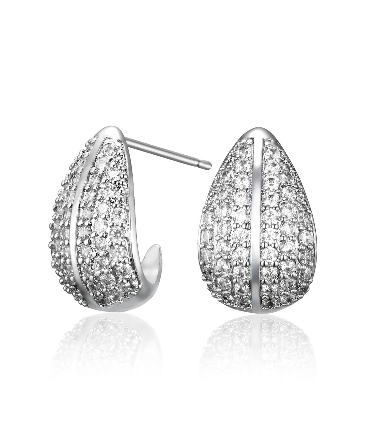 가이거주얼리(GEIGERJEWELRY) 18K GF 큐빅 나뭇입 쉐입 귀걸이 GI8KPEE074