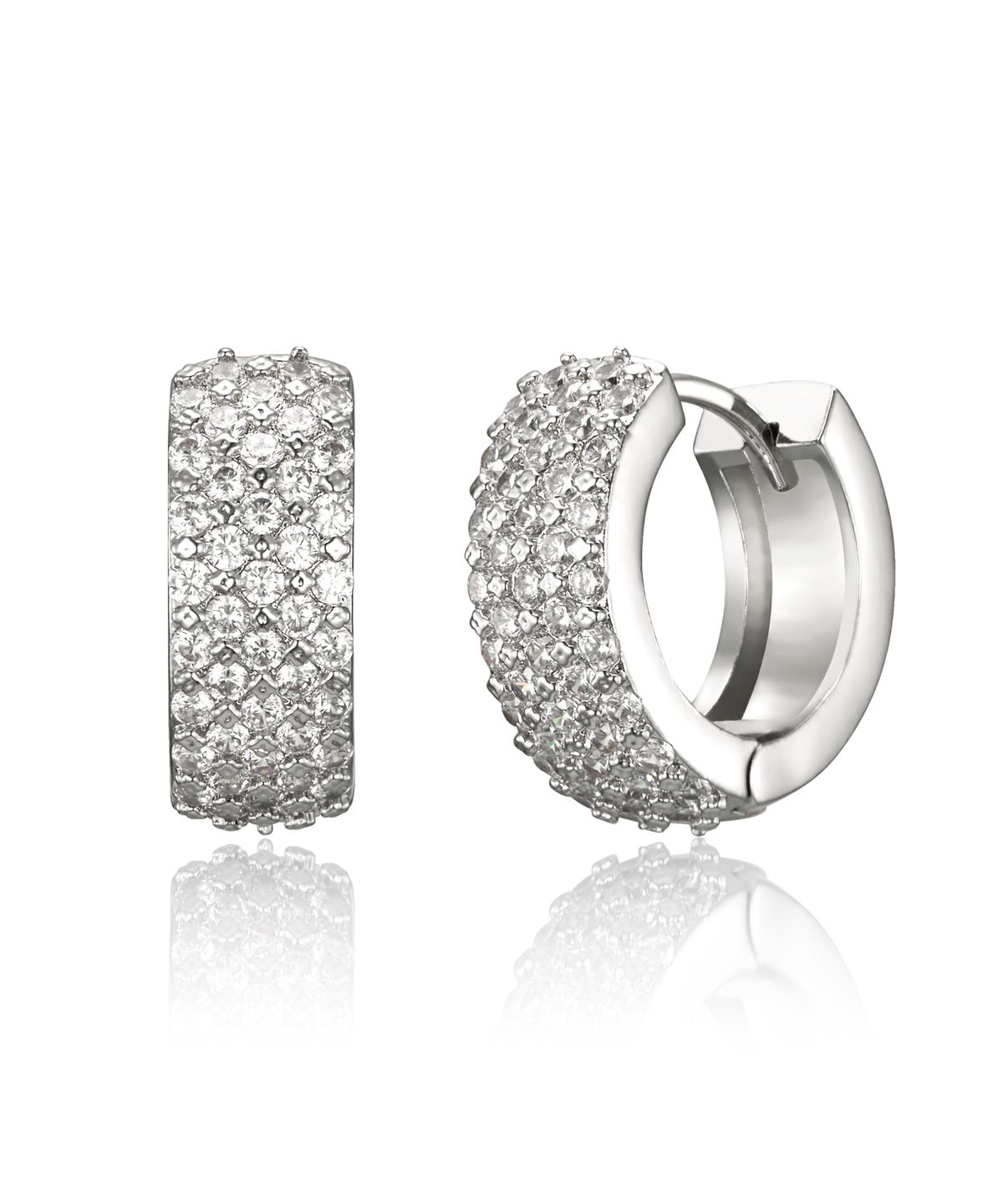 가이거주얼리(GEIGERJEWELRY) 18K GF 지르코니아 볼드 원터치 링 귀걸이 GI8KPEE064