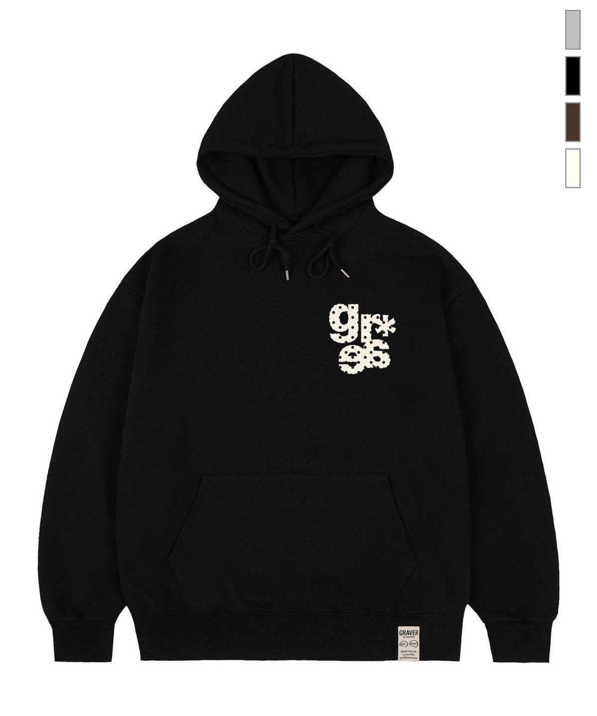그레이버(GRAVER) [UNISEX]스몰 GRAE-S DOT 후드티_4color