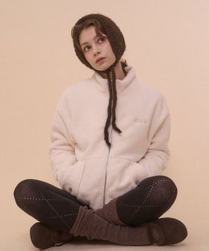 TEDDY FLEECE JACKET-IVORY