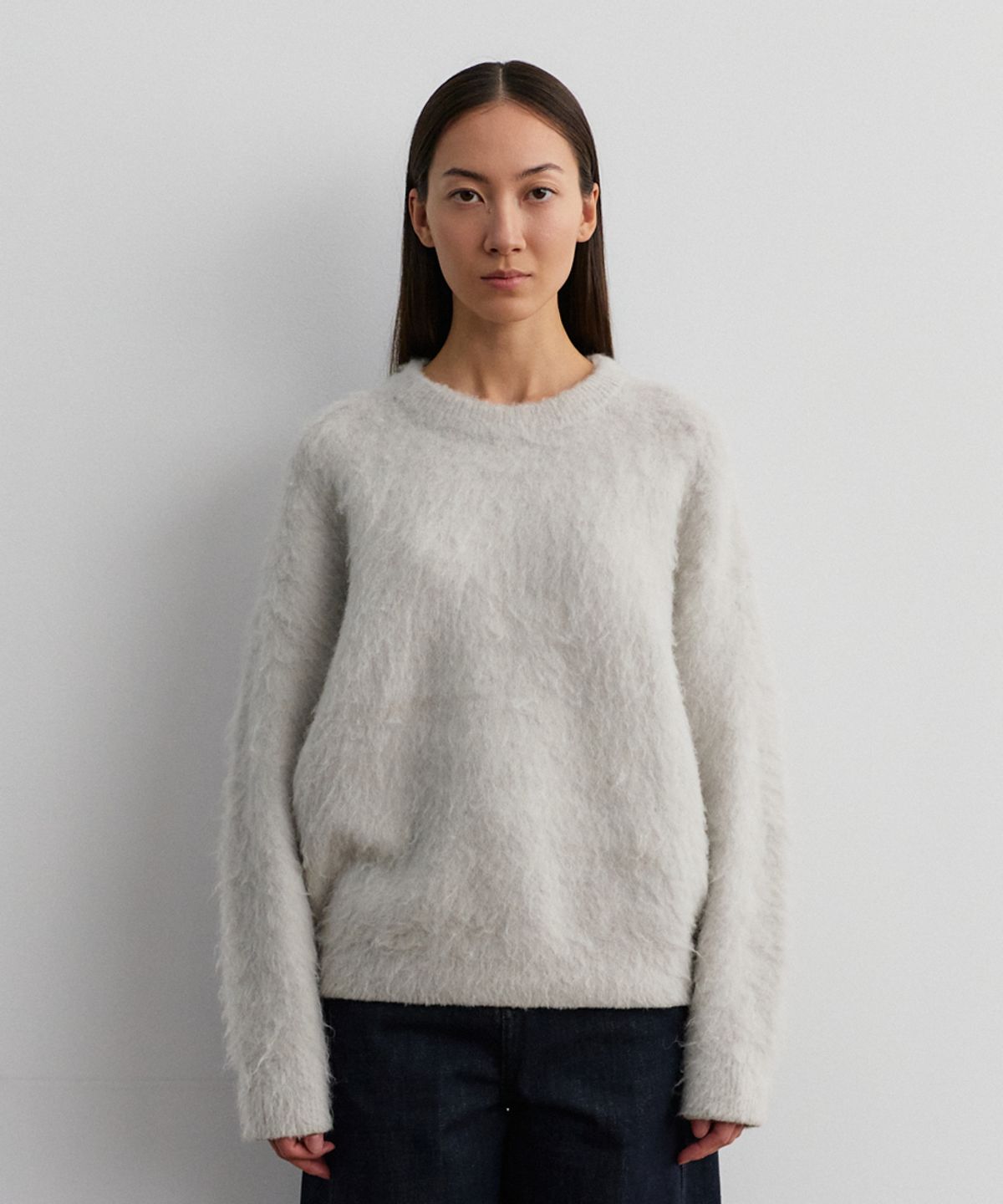 모헤(MOHAE) Alpaca cloud knit _ light gray