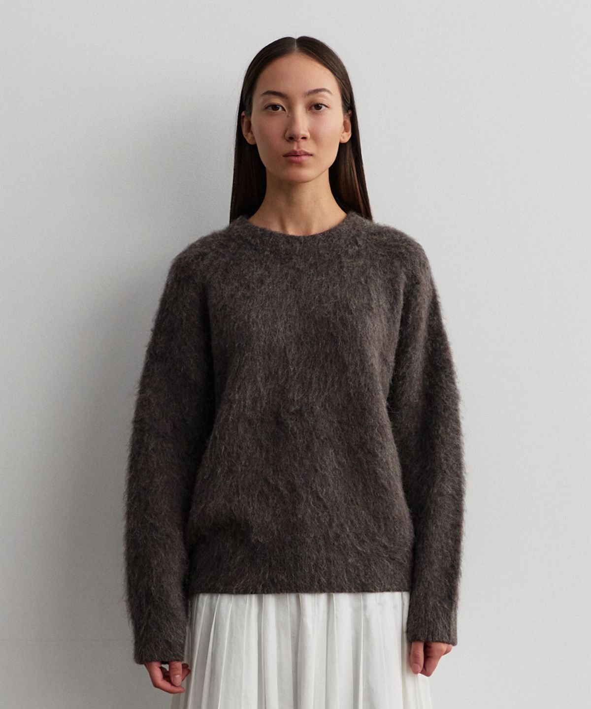 모헤(MOHAE) Alpaca cloud knit _ charcoal