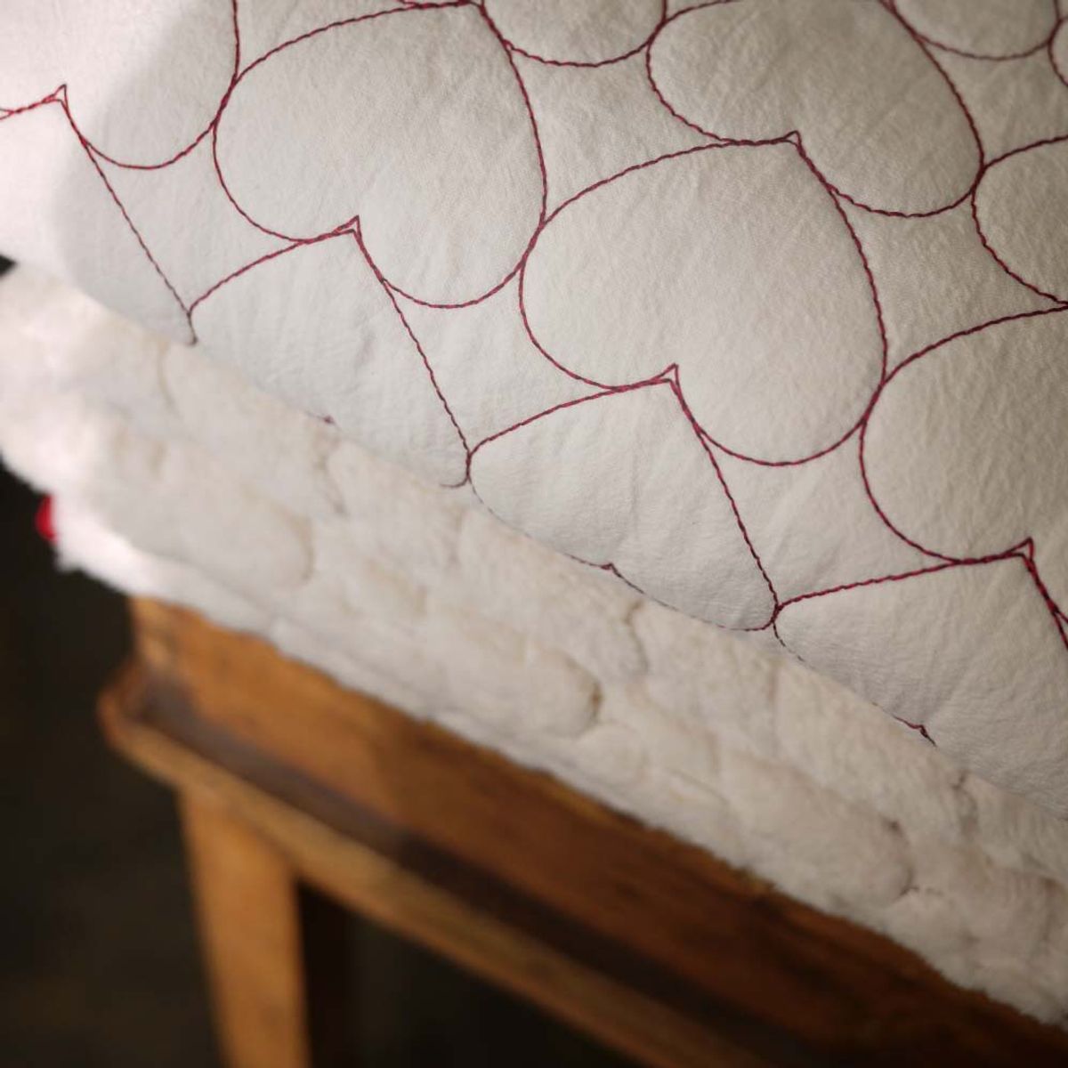 봄봄패브릭스(BOMBOM FABRICS) Gauze & Fleece Heart winter blanket