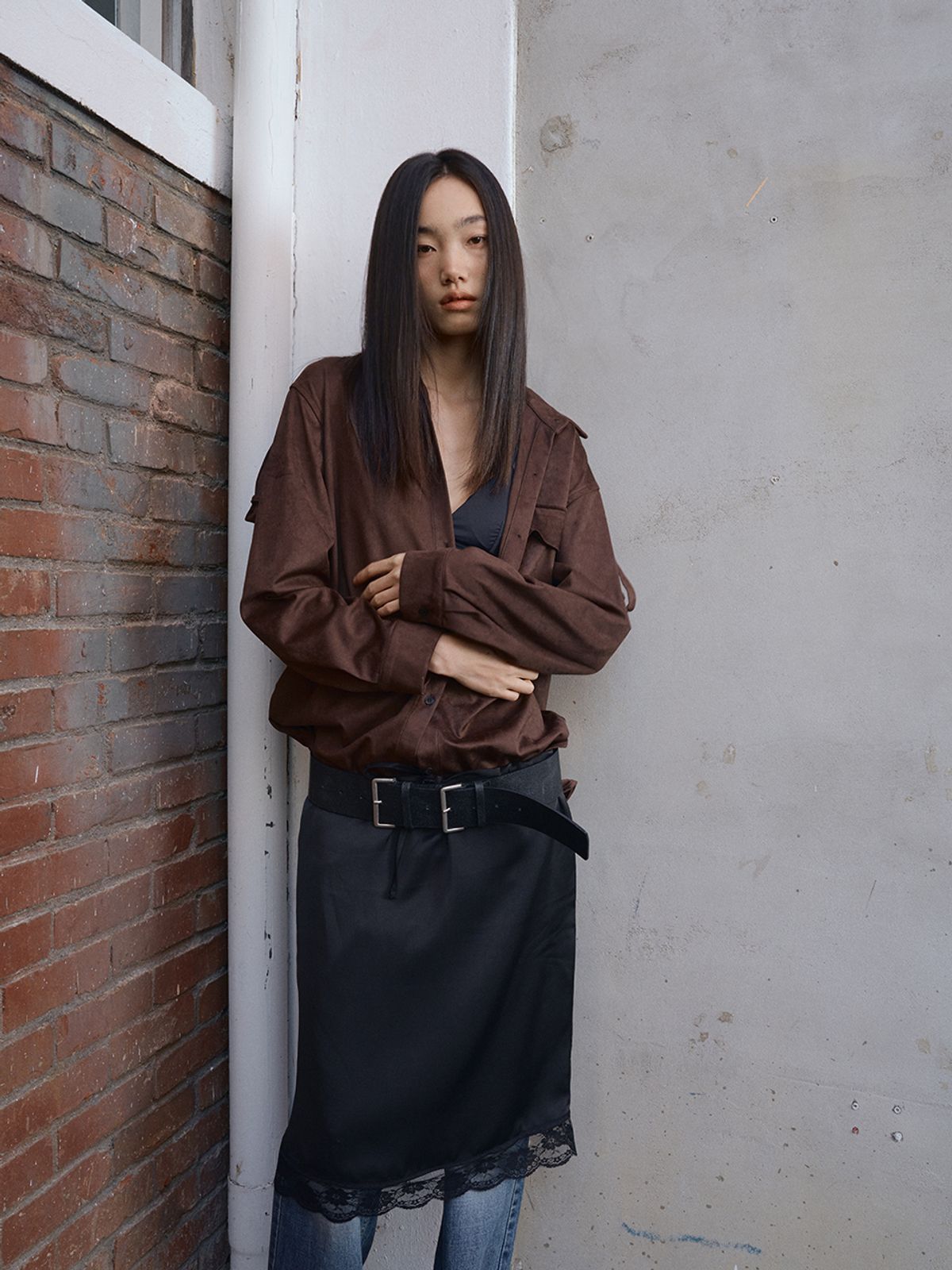 더엔엘(THE N:L) 스웨이드 뷰 셔츠 -[2colors]
