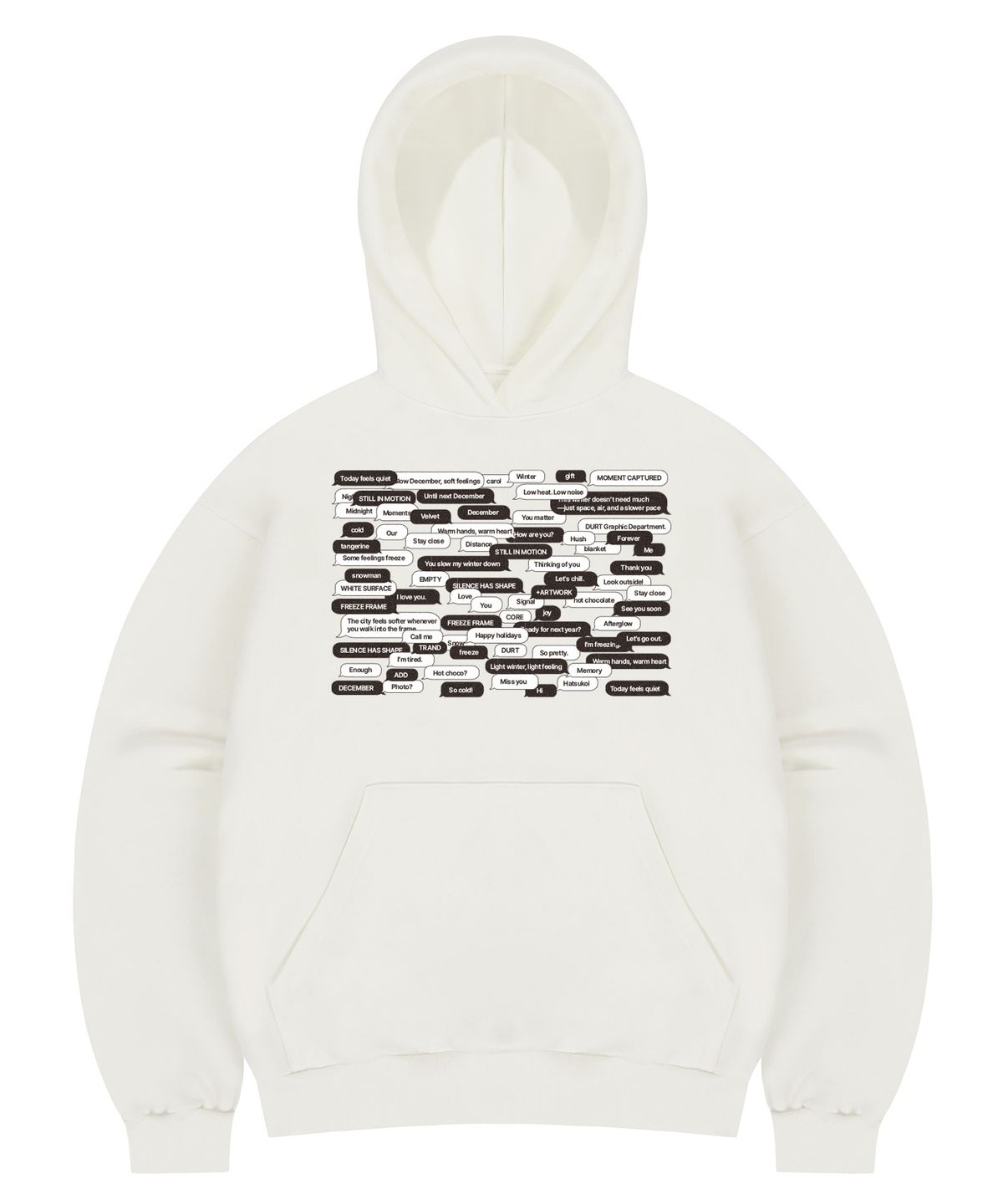 더트(DURT) MESSAGE  HOODIE (IVORY)
