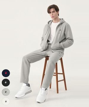 남성 시그니처 베이직 로고 기모 후드집업 4Color JK901