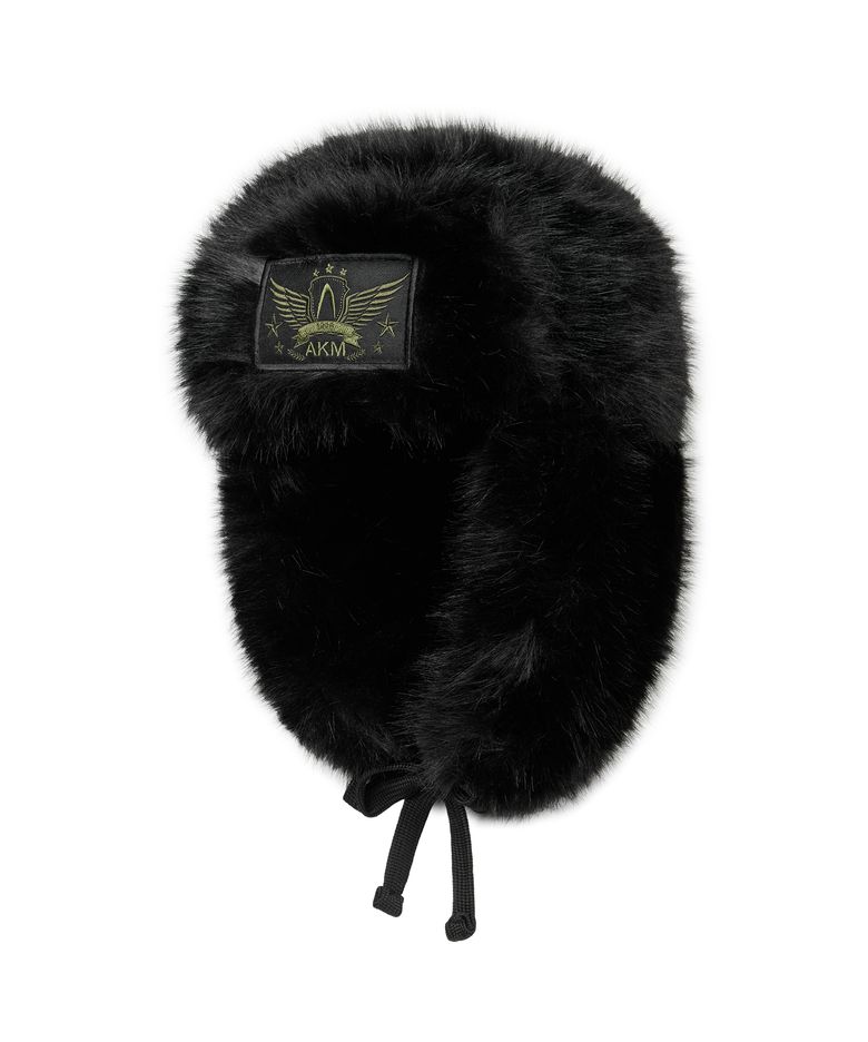 AKM Patch Fur Trapper Hat (Black)