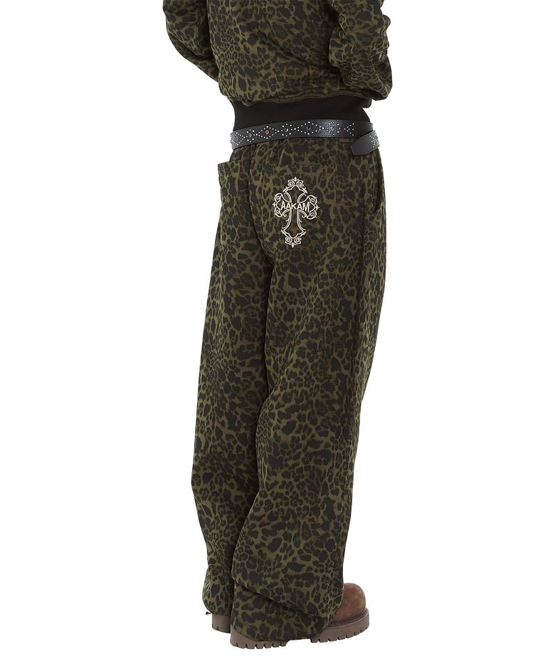 AKM CROS2 Leopard Sweatpants (Khaki)