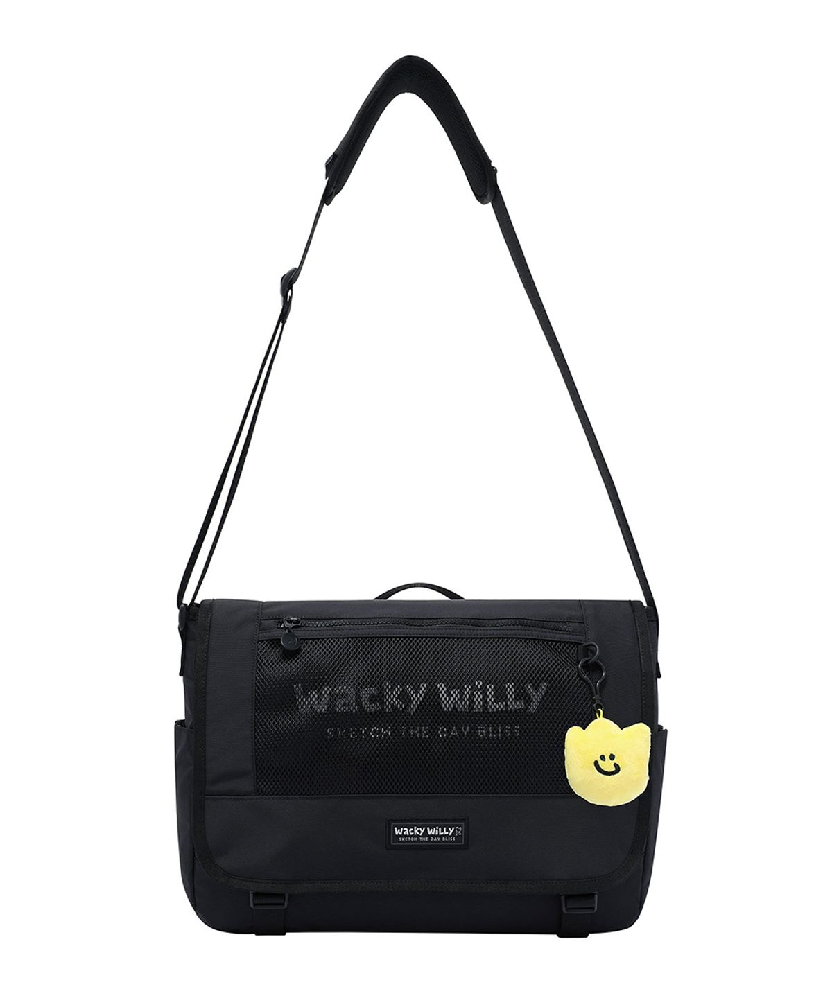 와키윌리(WACKY WILLY) [26SS] 플라이트 V2 메신저백 블랙