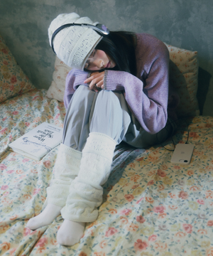 더스티 니트 레그워머 아이보리