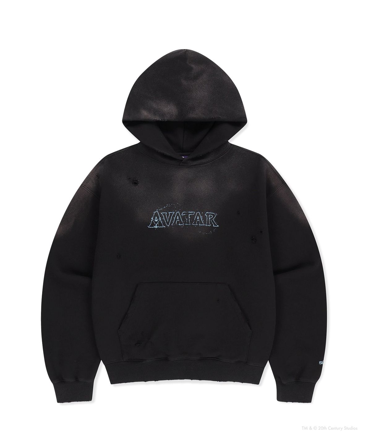 썬러브투어(SUNLOVETOUR) [AVATAR] Faded Hoodie Black