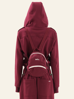 미니 로고 백팩 (버건디)