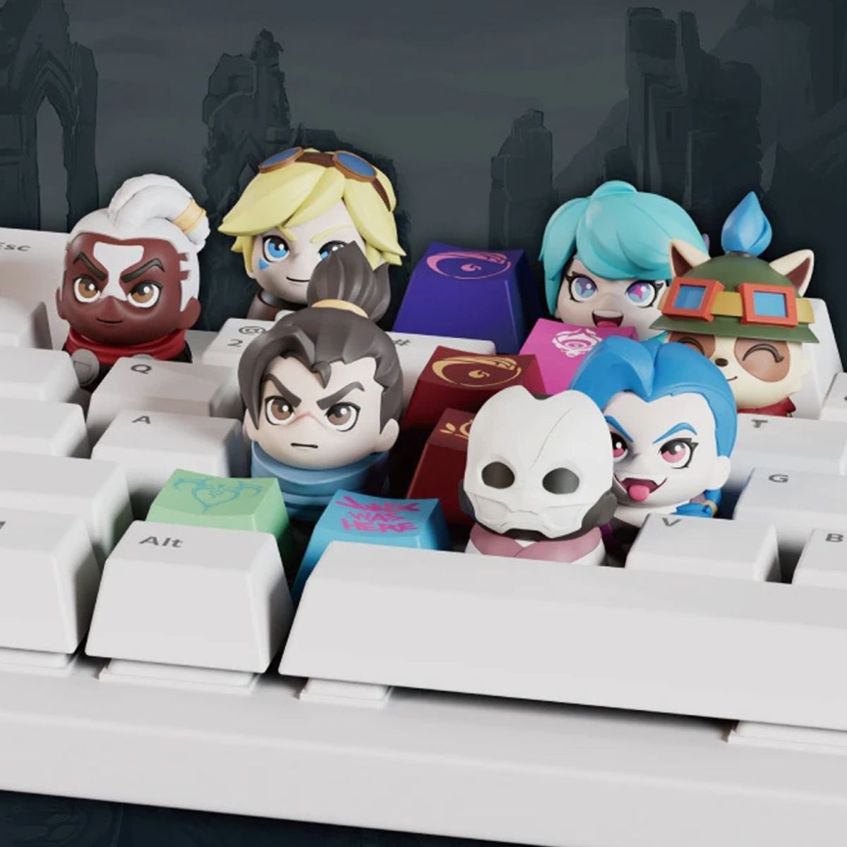 라이엇 스토어(RIOT STORE) 리그 오브 레전드 롤 키캡 랜덤 피규어