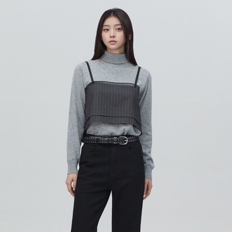 배색 뒷단추 크랍베스트 AR4WVA60
