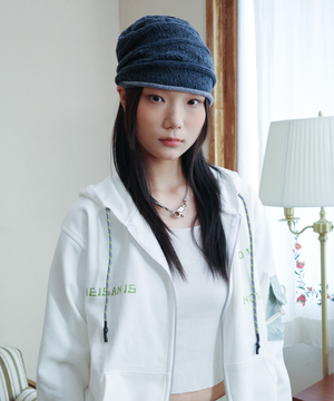 더스티 니트 비니 인디고