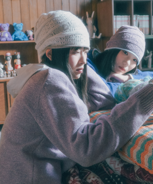 더스티 니트 비니 아이보리