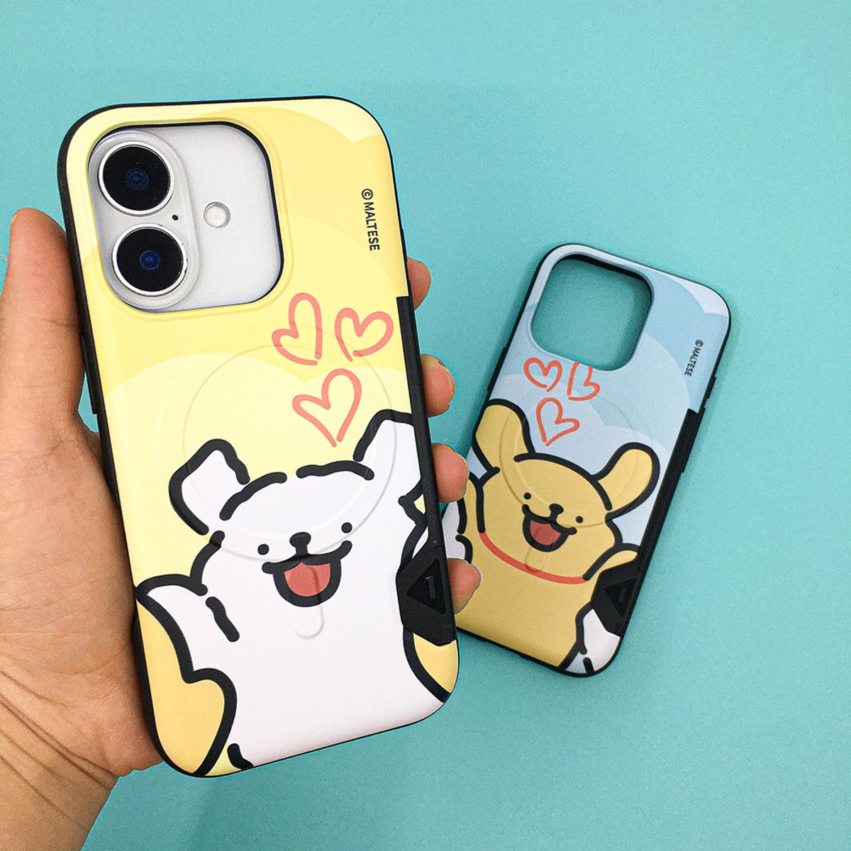 에잇클로드(8CLOTHE) 몰티즈 스위트 맥세이프 투카드 범퍼 케이스 갤럭시 S25 S24 아이폰 17 16