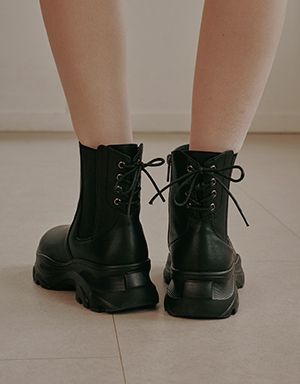 플랫폼 레이스업 첼시 부츠 EBAL157730