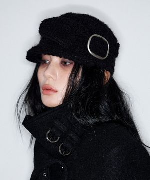 Buckle Bellboy Cap (BLACK)