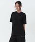 우먼즈 오버사이즈 크루 넥 티셔츠 [블랙]