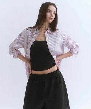 우먼즈 슬림 튜브 탑 [블랙]