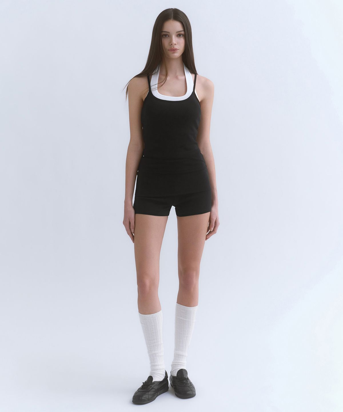 무신사 스탠다드 우먼(MUSINSA STANDARD WOMAN) 우먼즈 턴 다운 마이크로 저지 쇼츠 [블랙]