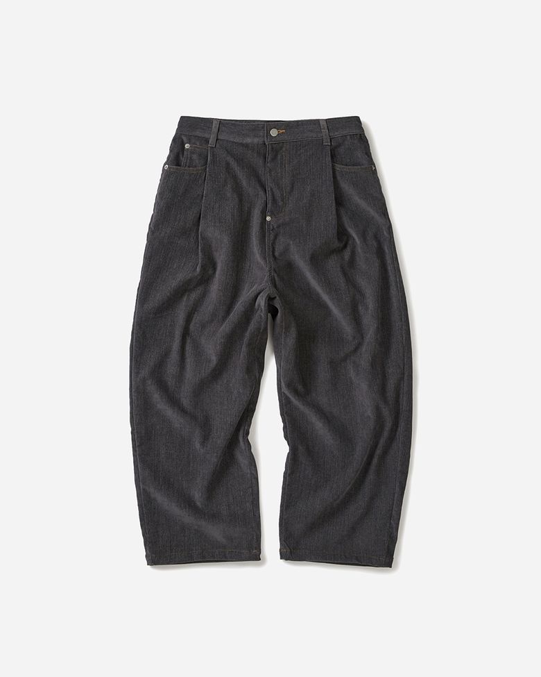 Fold back 4tuck pants / Charcoal